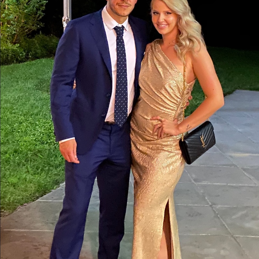 Betsy and Adam Gold Gown-worn twice!